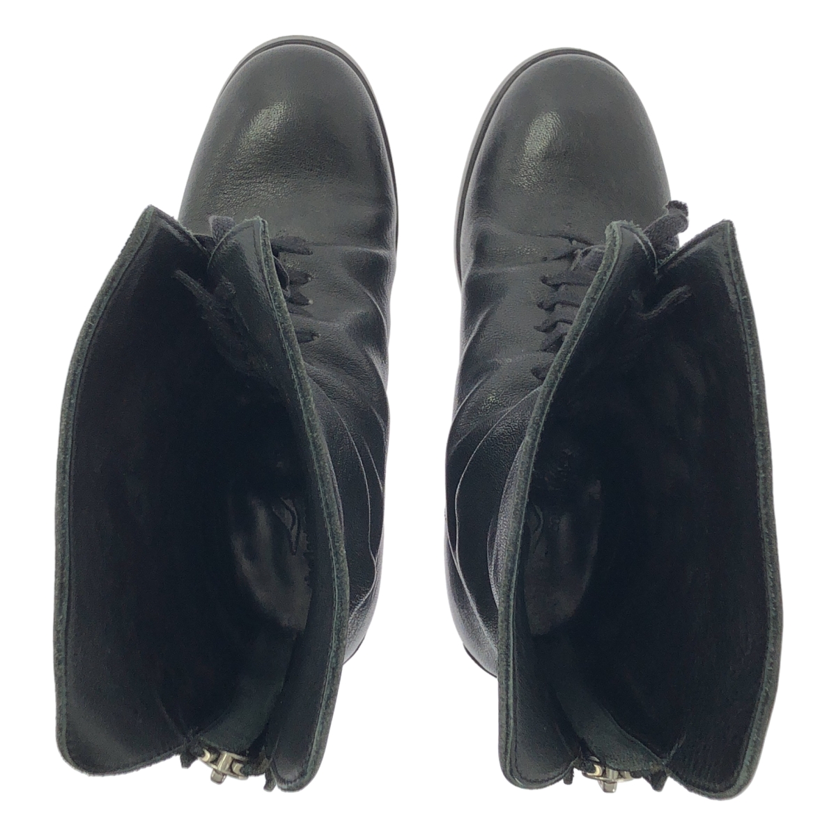 the last conspiracy / ザラストコンスピラシー バックジップ レザー レースアップ ブーツ