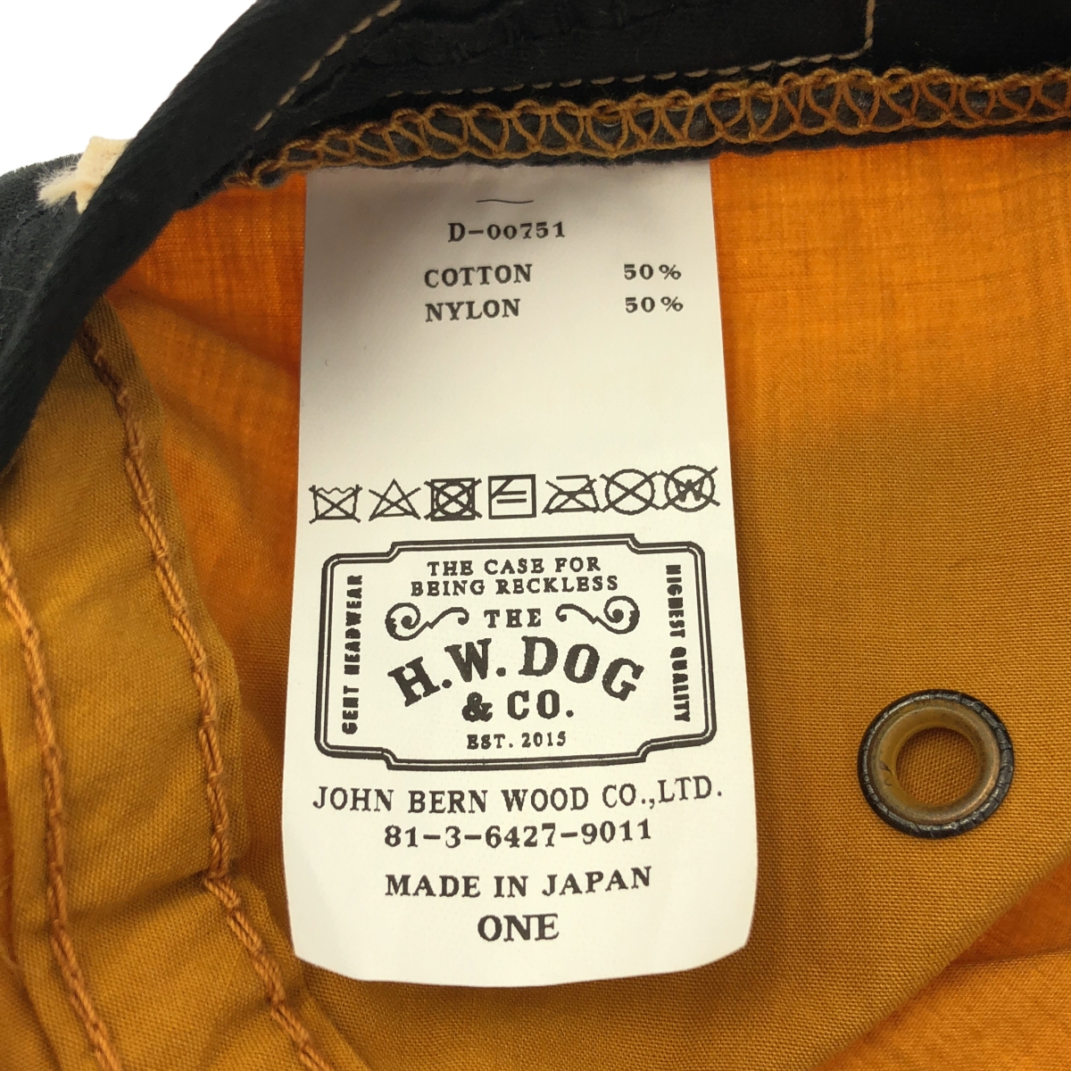 THE H.W. DOG&CO. / ザエイチダブリュドックアンドコー JET CAP ジェット キャップ