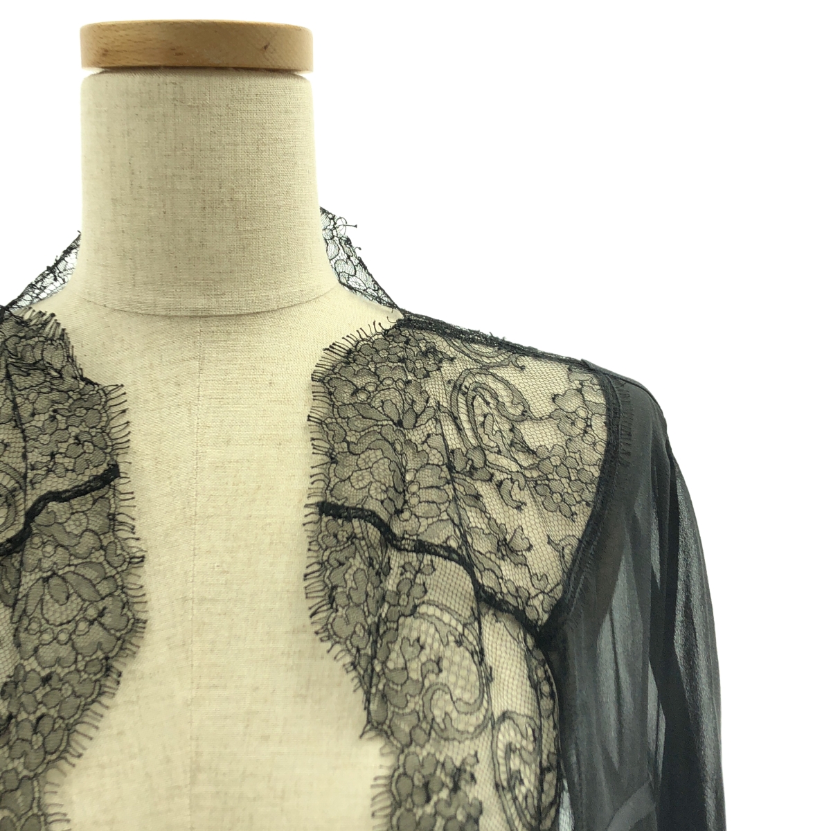 CHANEL / シャネル boutique / レース 切替 ボタンレス カーディガン