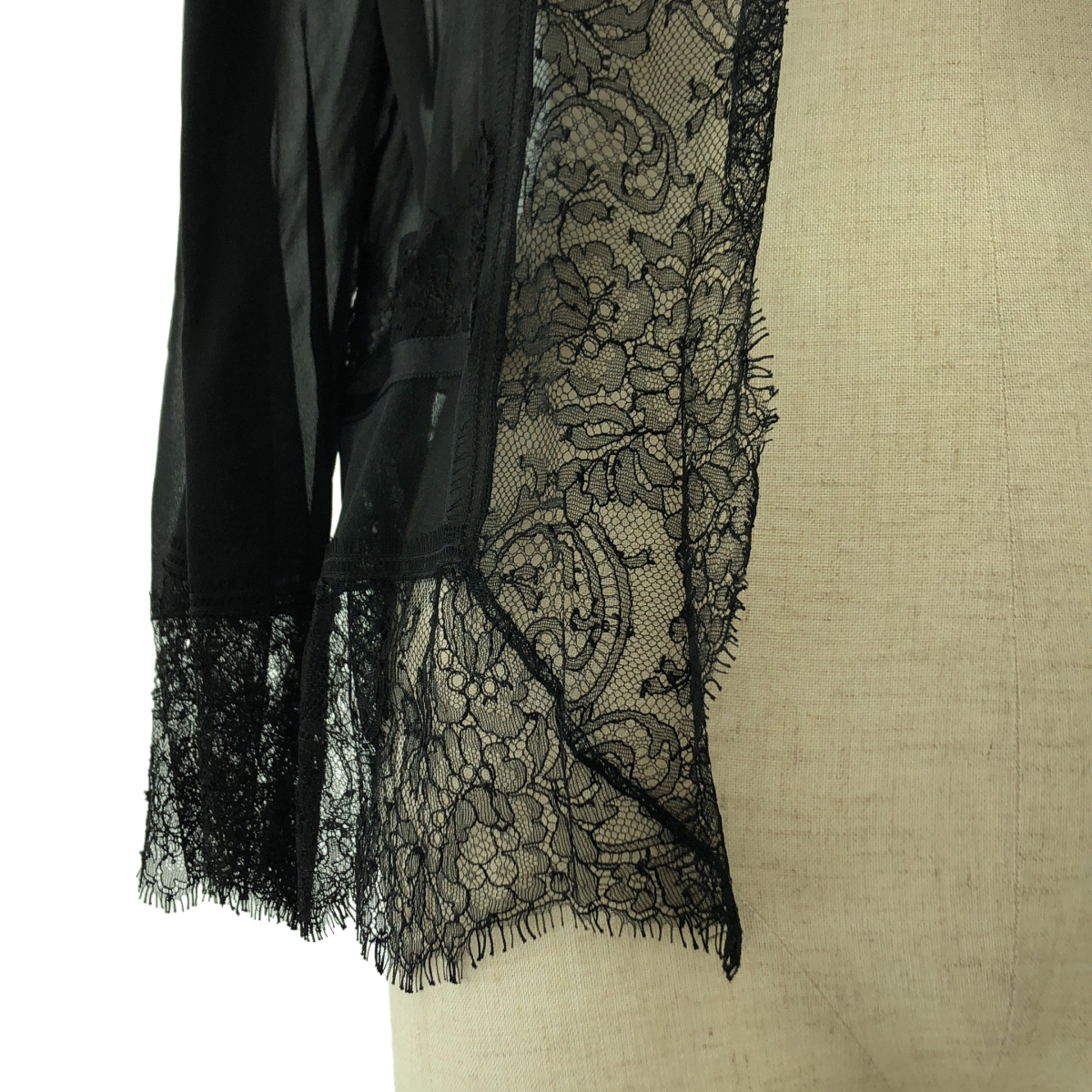 CHANEL / シャネル boutique / レース 切替 ボタンレス カーディガン