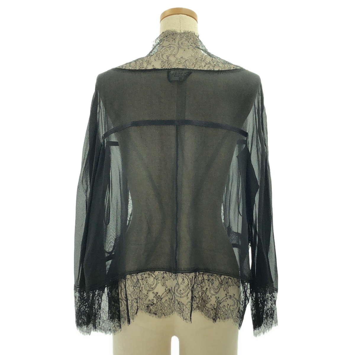 CHANEL / シャネル boutique / レース 切替 ボタンレス カーディガン