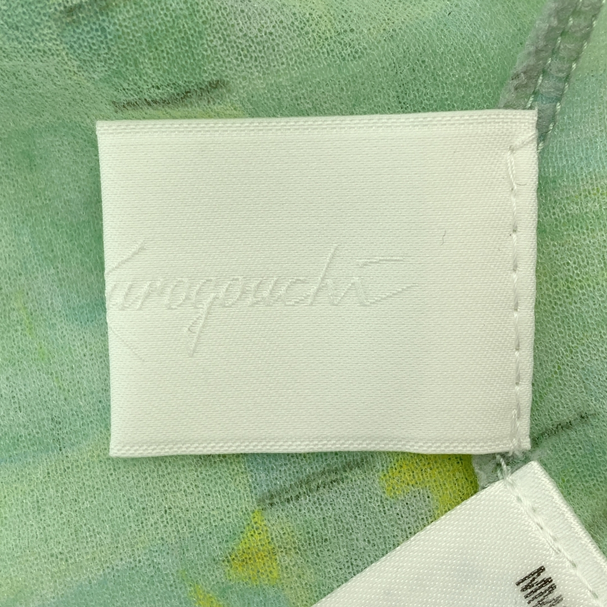 Mame Kurogouchi / マメクロゴウチ Marble Printed Plaid Sheer High Neck Top / 総柄 シアー ハイネック トップス