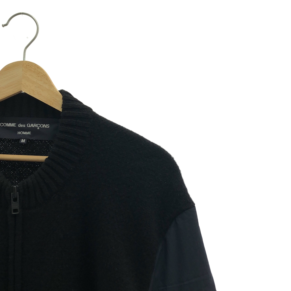 COMME des GARCONS HOMME / コムデギャルソンオム ウール ナイロン 切替 ニット ジャケット