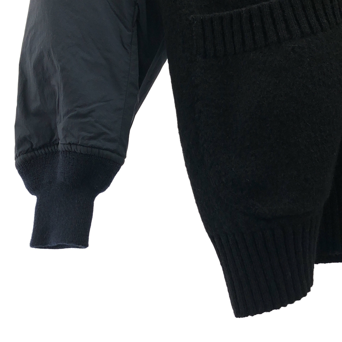 COMME des GARCONS HOMME / コムデギャルソンオム ウール ナイロン 切替 ニット ジャケット