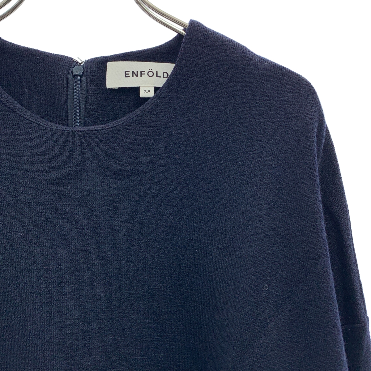 ENFOLD / エンフォルド ウール バックジップ ニット トップス