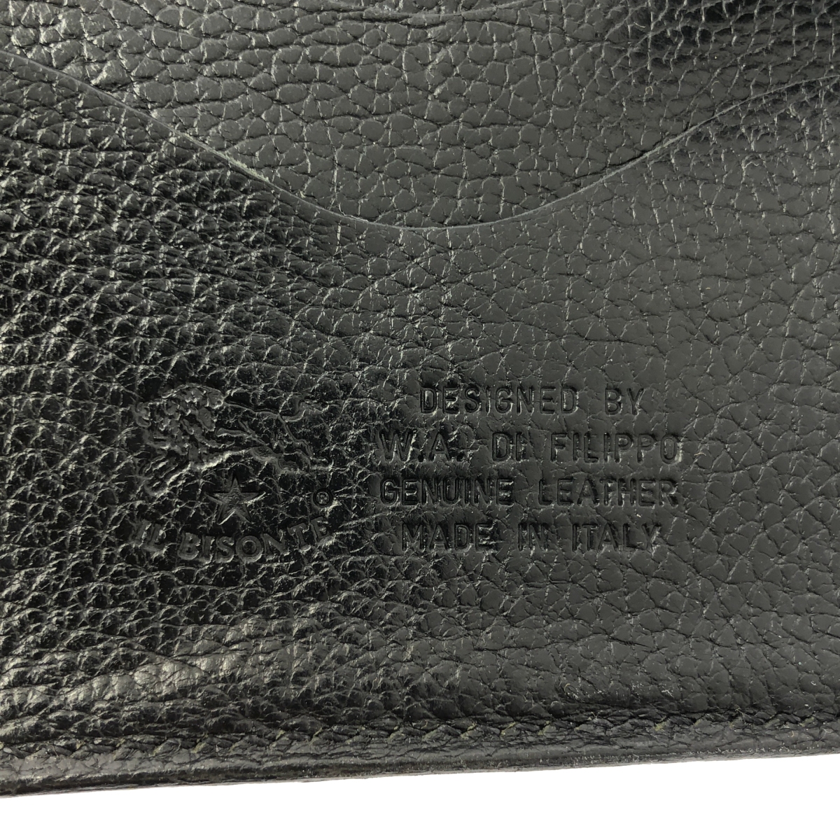 IL BISONTE / イルビゾンテ レザー ロゴ カードケース コンパクトウォレット 財布 / ユニセックス