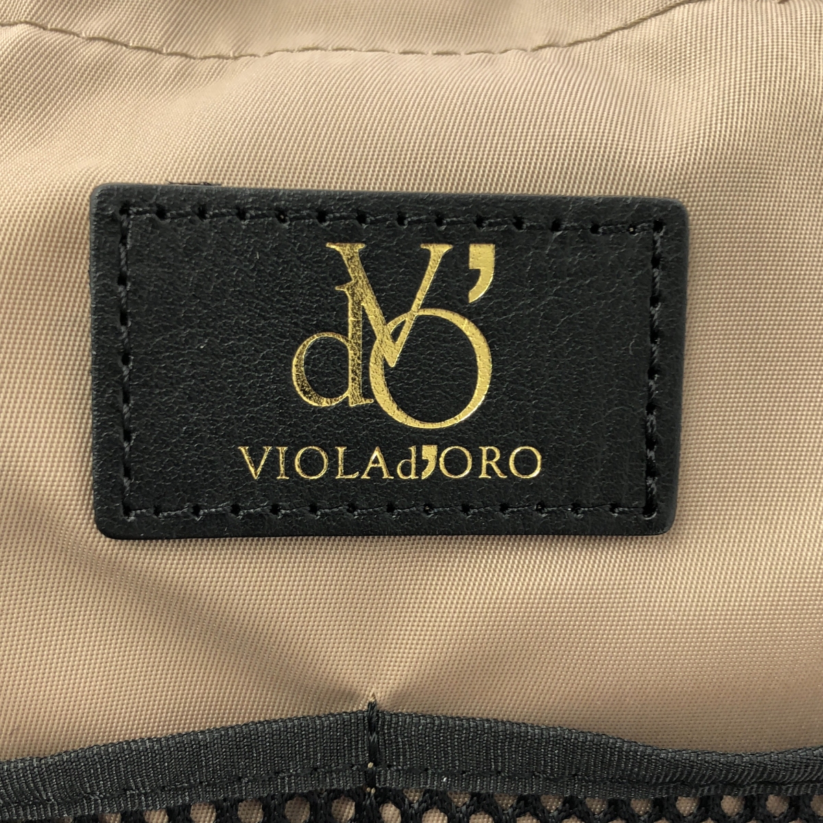 VIOLAd'ORO / ヴィオラドーロ 2way メッシュ切替 ナイロン ミニ バスケット ショルダーバッグ