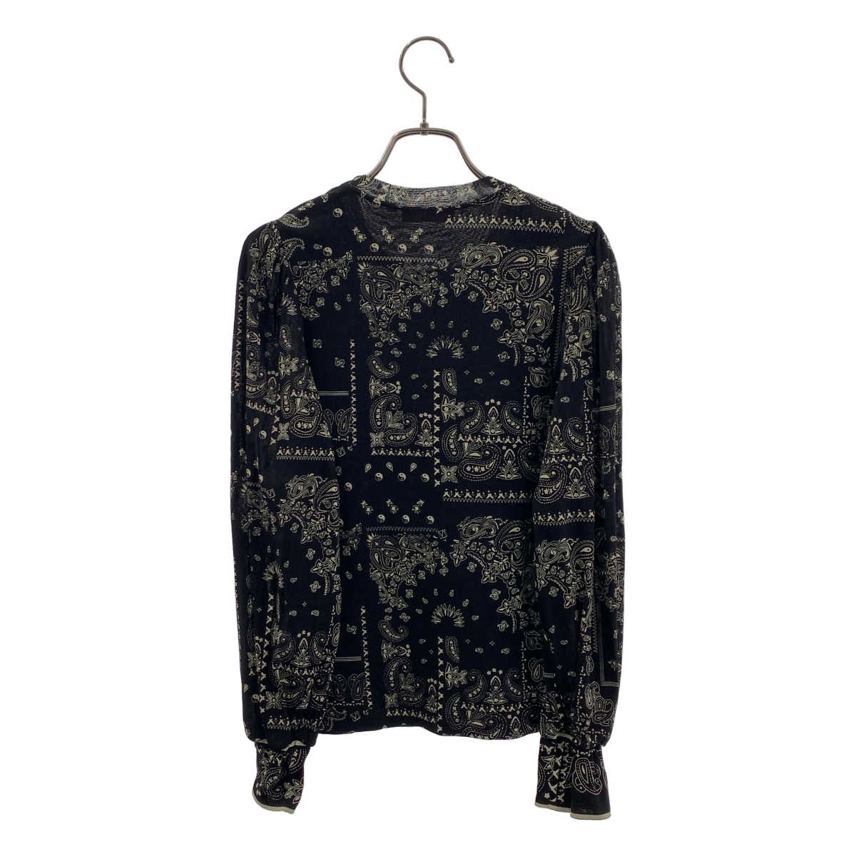 VIVIENNE TAM / ヴィヴィアンタム セットアップ 総柄 パワーネット ブラウス / ドローストリング スリット スカート