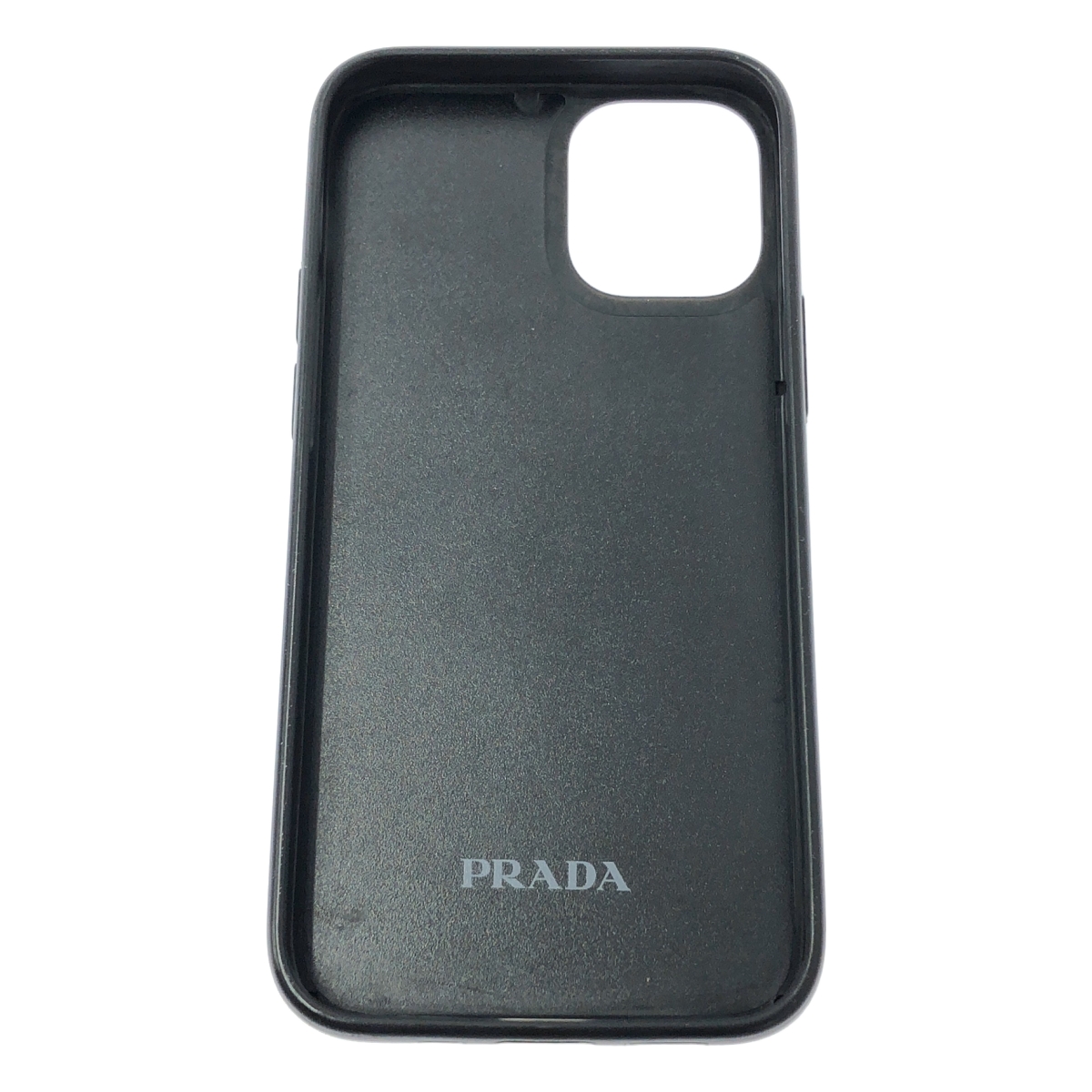 PRADA / プラダ 1ZH131 / トライアングルロゴ サフィアーノレザー スマホケース iPhone12 mini用