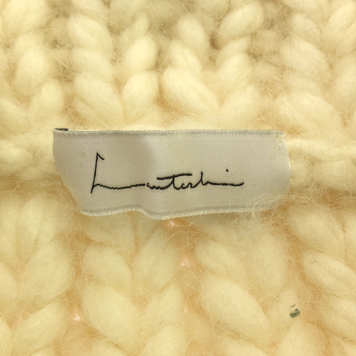 Lautashi / ラウタシー ウール フード付 ケーブル編み ニット ベスト