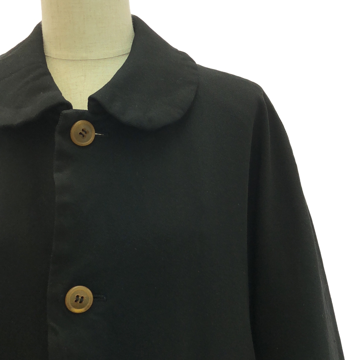 COMME des GARCONS COMME des GARCONS / コムコム ポリエステル 縮絨 丸襟 シングル オーバーコート