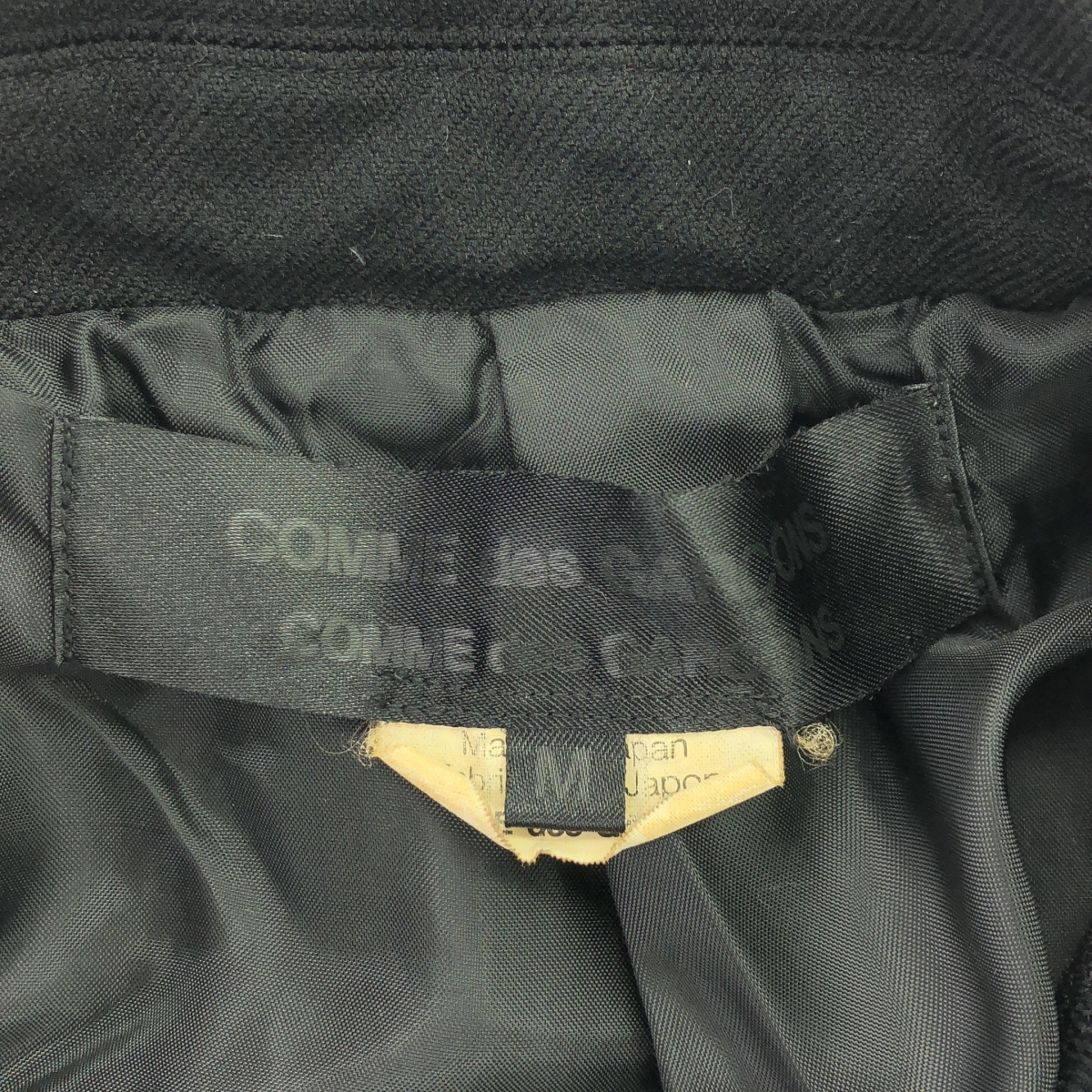 COMME des GARCONS COMME des GARCONS / コムコム ポリエステル 縮絨 丸襟 シングル オーバーコート