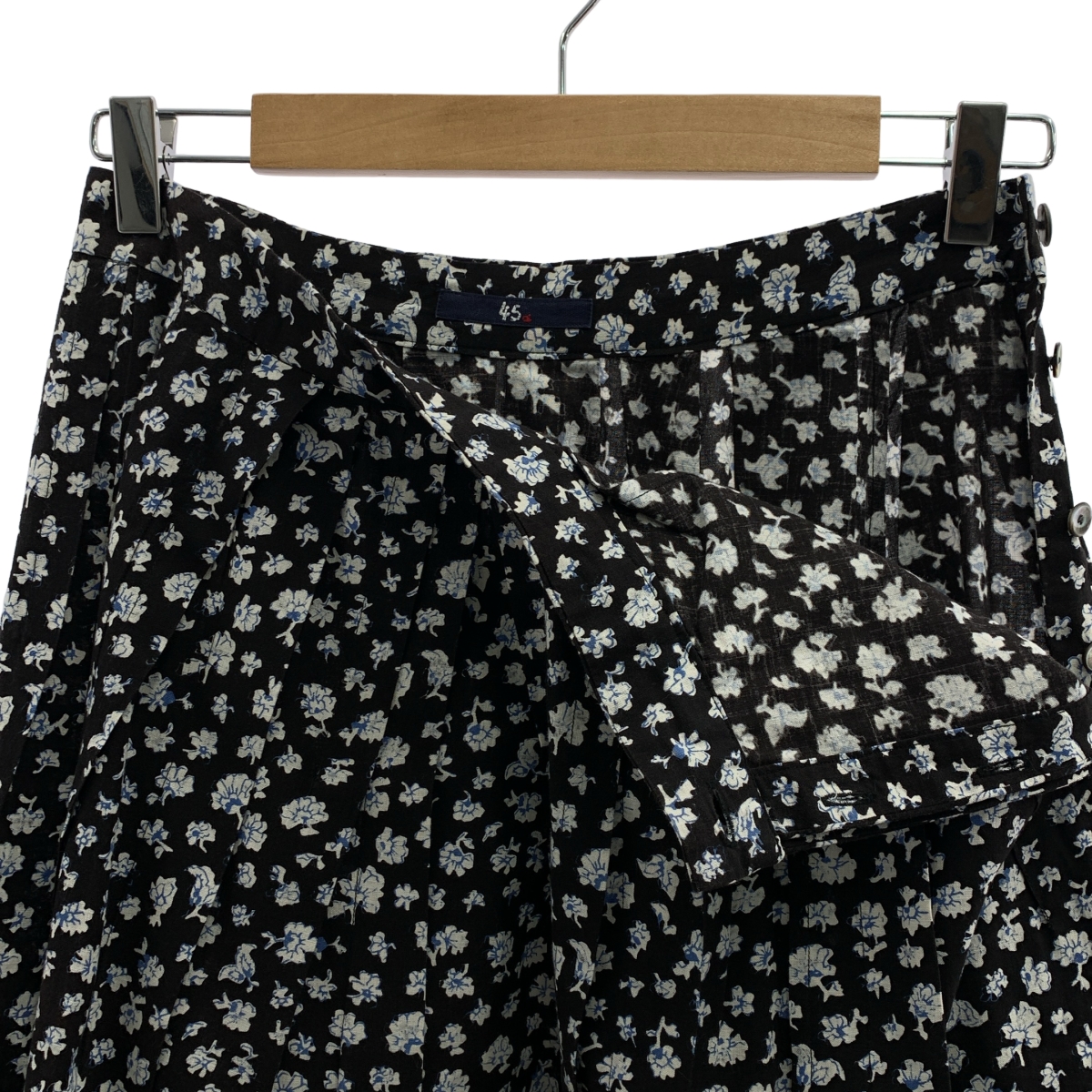 45r / フォーティファイブアール コットン 小花柄 タック ロングスカート