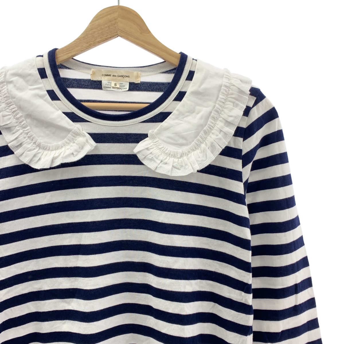 COMME des GARCONS / コムデギャルソン フリルカラー ボーダー カットソー