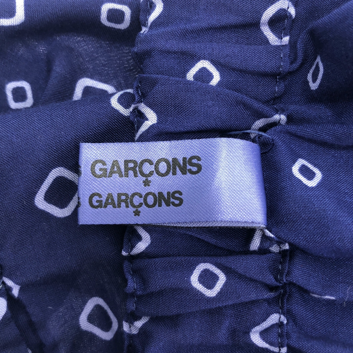 COMME des GARCONS COMME des GARCONS / コムコム ポリエステル 総柄 製品加工 ドローストリング スカート