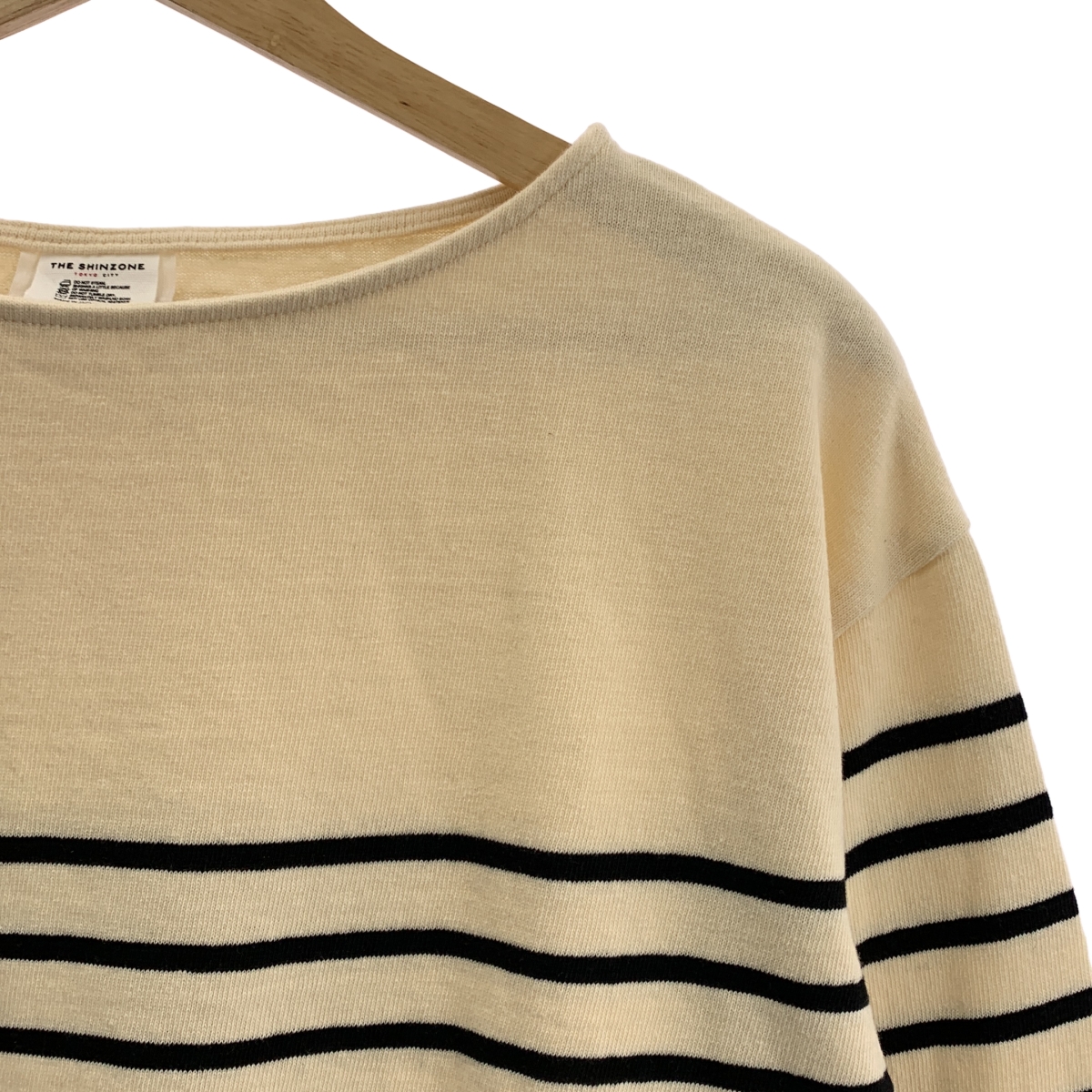 Shinzone / シンゾーン PANEL BORDER TEE コットン ボーダー Tシャツ