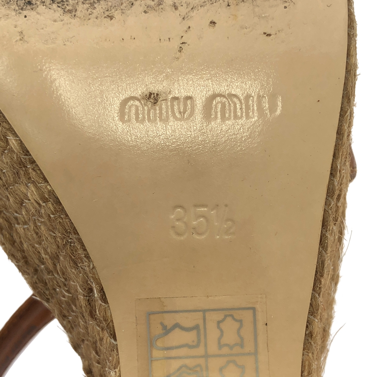 miu miu / ミュウミュウ エスパドリーユ ウェッジソール サンダル