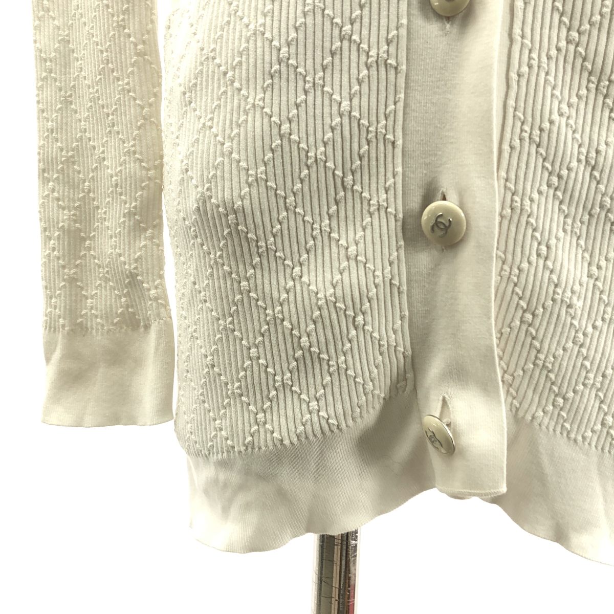 CHANEL / シャネル コットン ココマークボタン ロングカーディガン