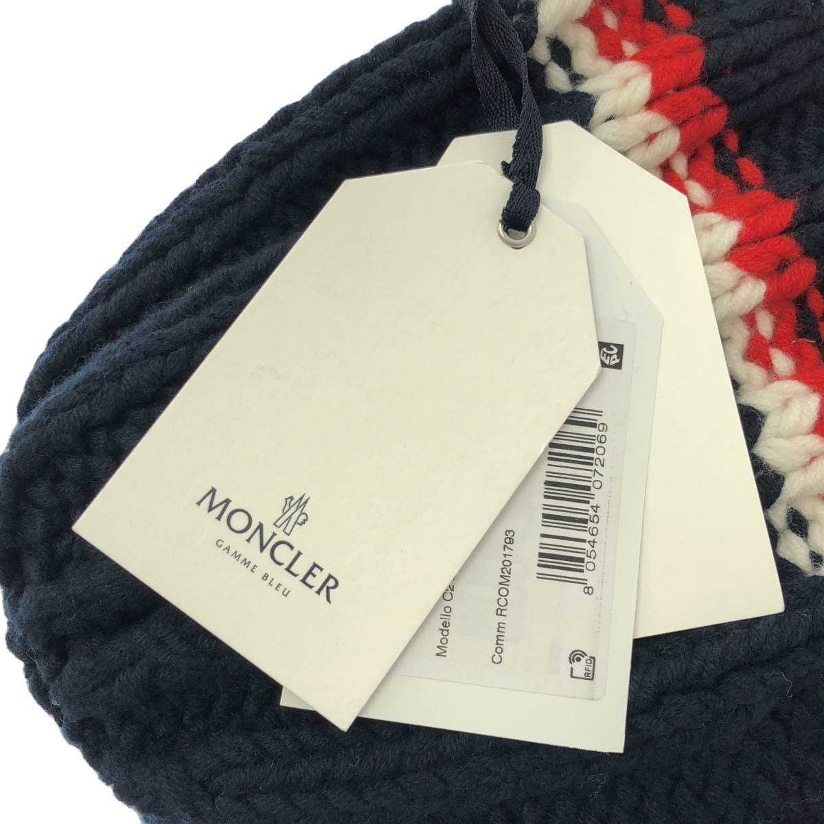 MONCLER Gamme Bleu / モンクレール・ガム・ブルー BERRETTO TRICOT ロゴパッチ ニットキャップ