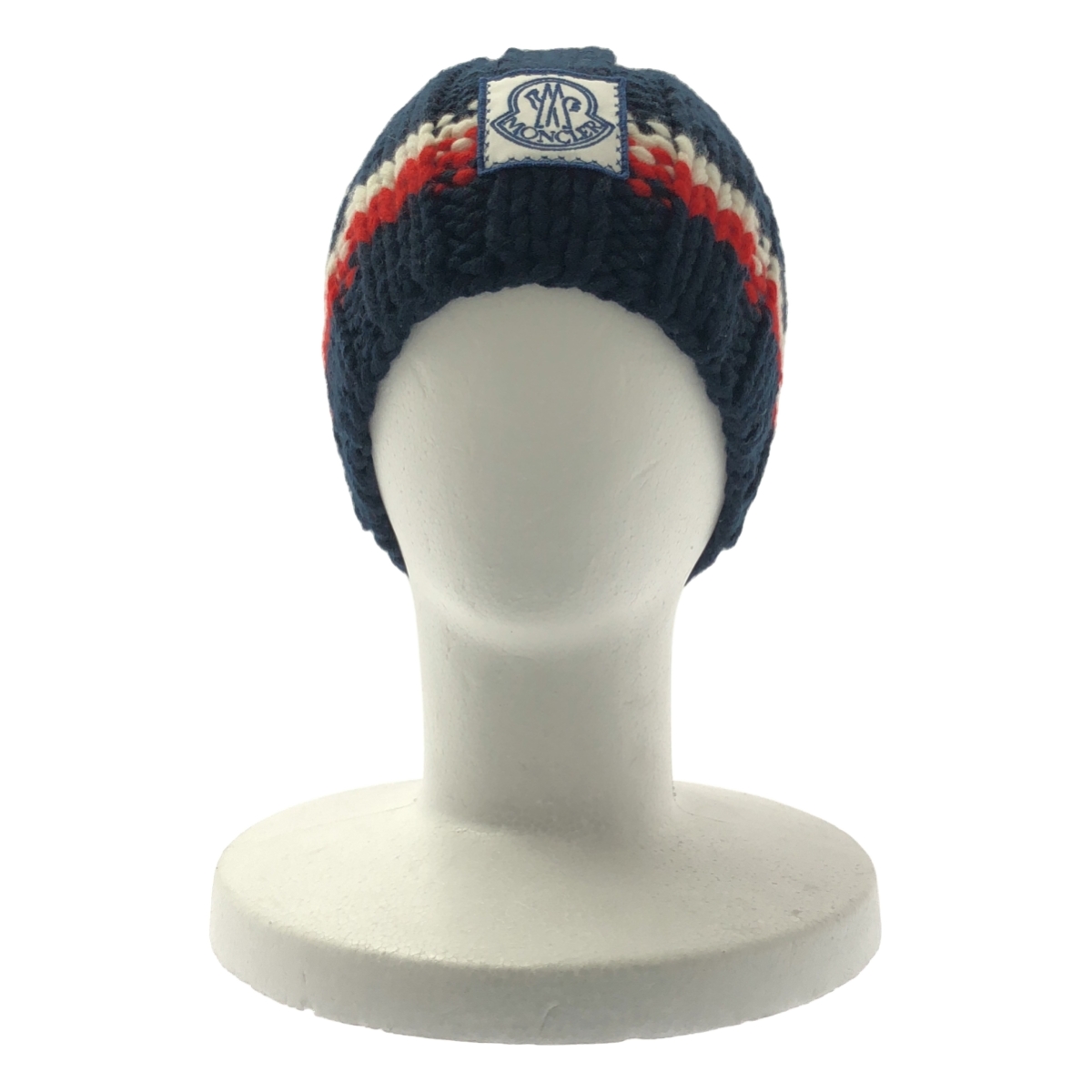 MONCLER Gamme Bleu / モンクレール・ガム・ブルー BERRETTO TRICOT ロゴパッチ ニットキャップ