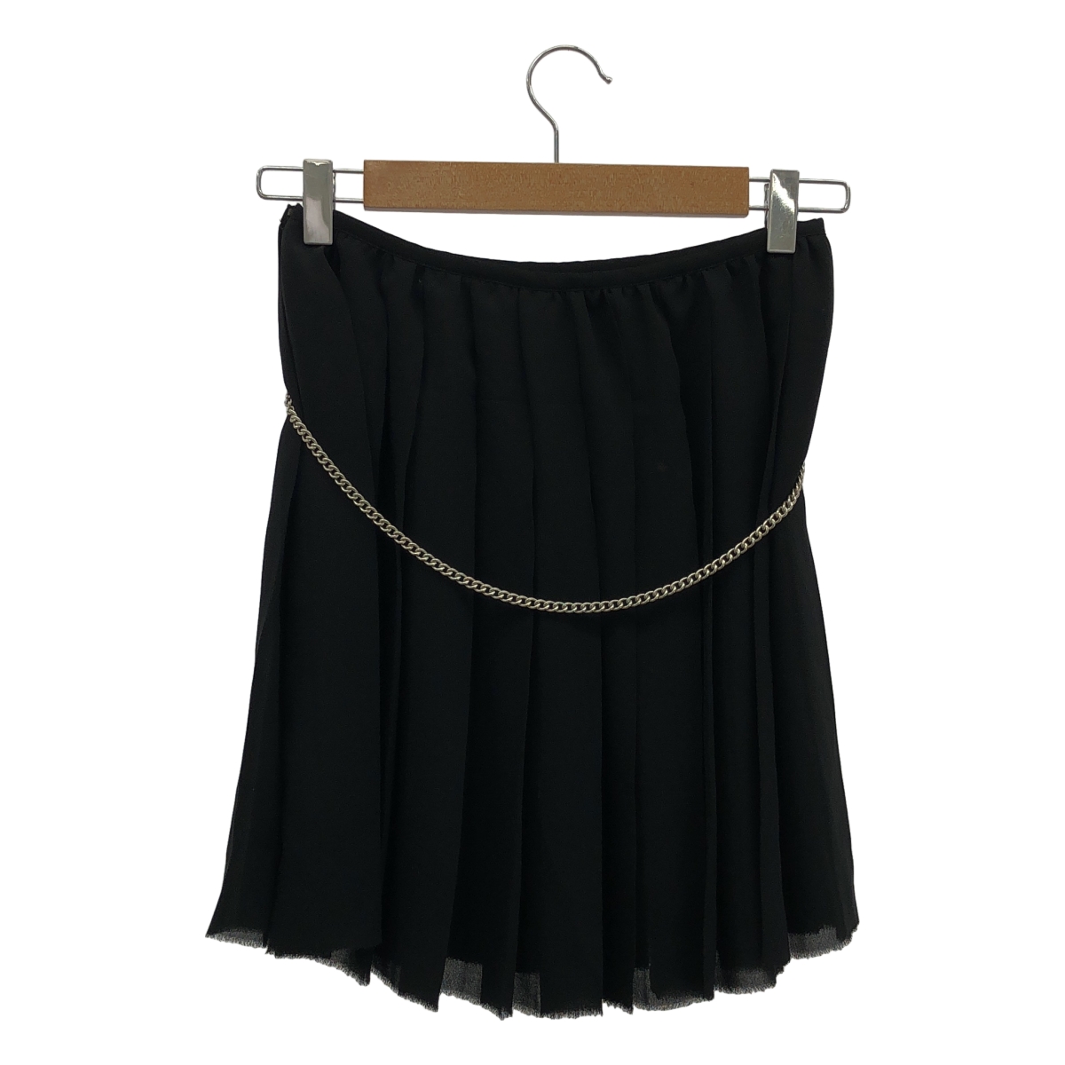 JUNYA WATANABE MAN PINK / ジュンヤワタナベマンピンク ビジュー チェーン デザイン プリーツ ミニスカート