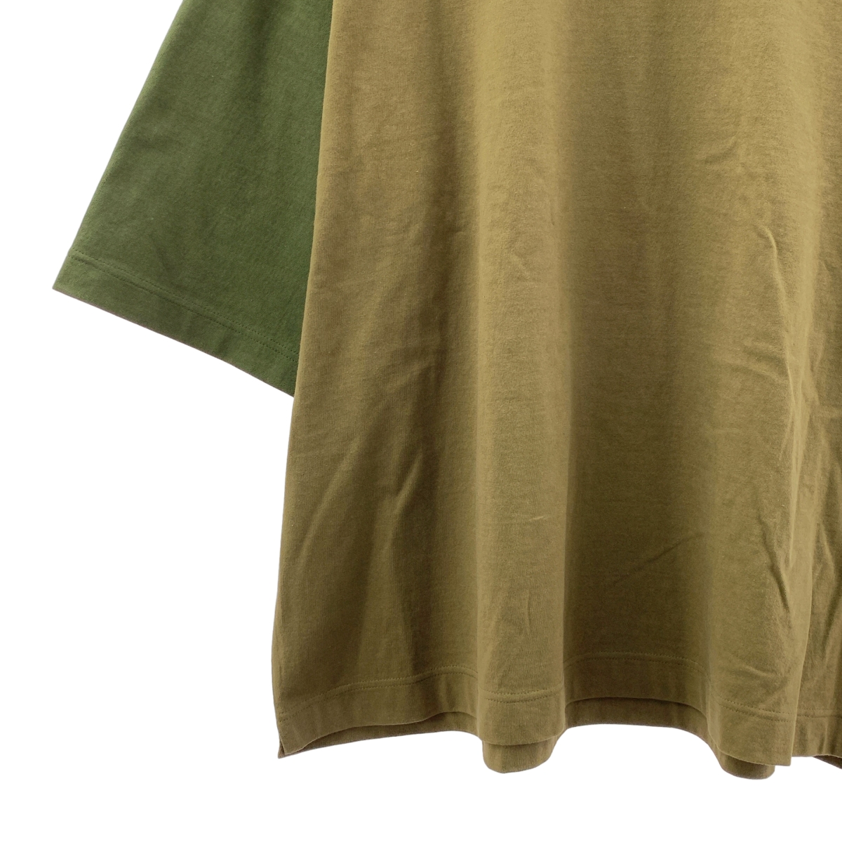 INSCRIRE / アンスクリア バイカラー オーバーシルエット Tシャツ カットソー