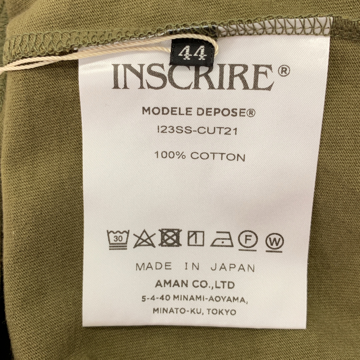 INSCRIRE / アンスクリア バイカラー オーバーシルエット Tシャツ カットソー