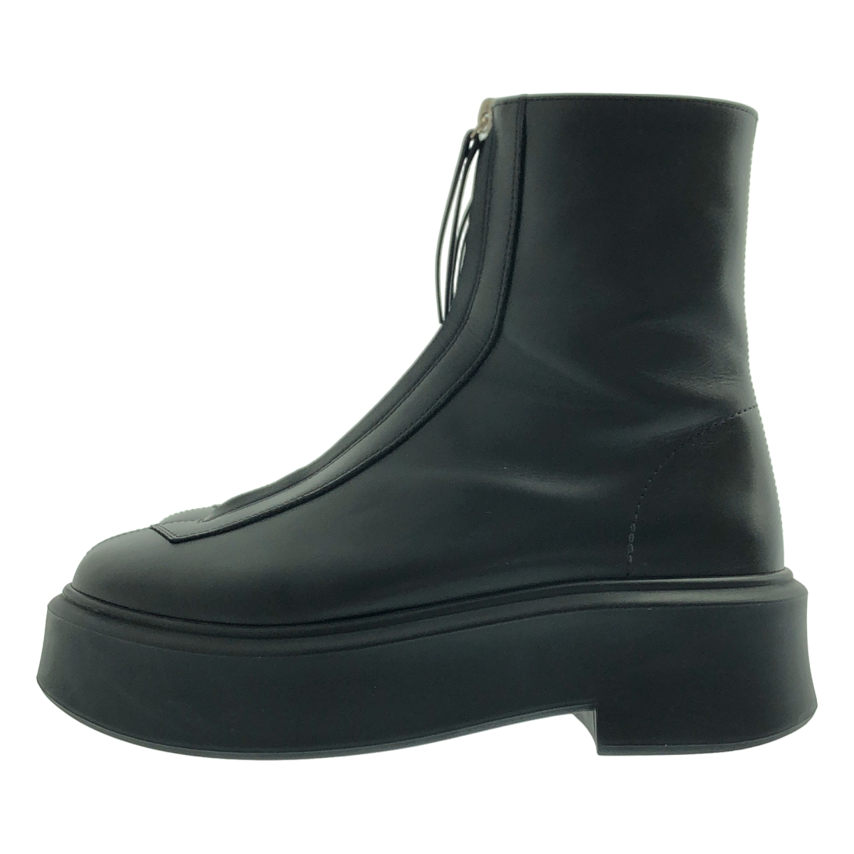 THE ROW / ザロウ zipped boot / レザー ジップド ショートブーツ