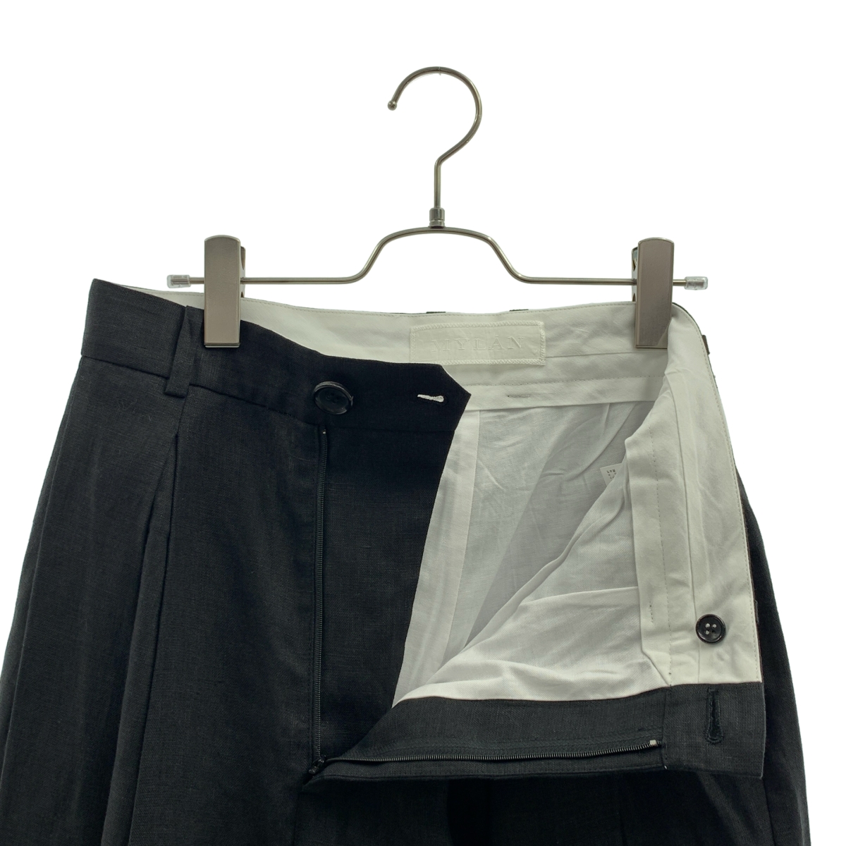 MYLAN / マイラン Wide Tack Pants リネン ワイドタックパンツ