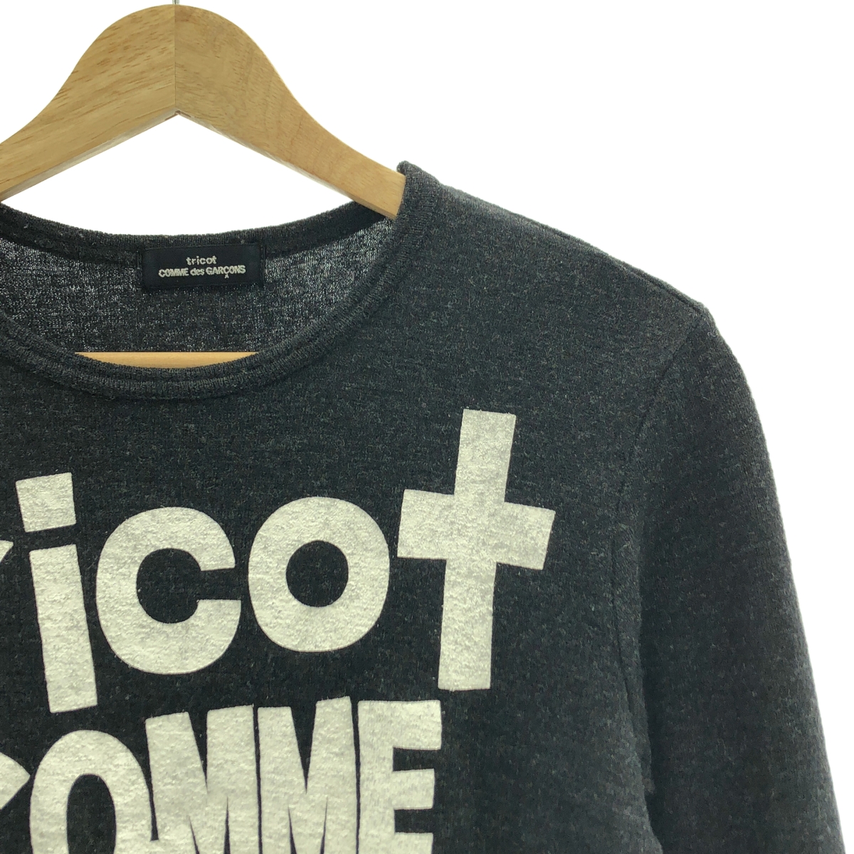 tricot COMME des GARCONS / トリココムデギャルソン ウール ロゴプリント ニット カットソー