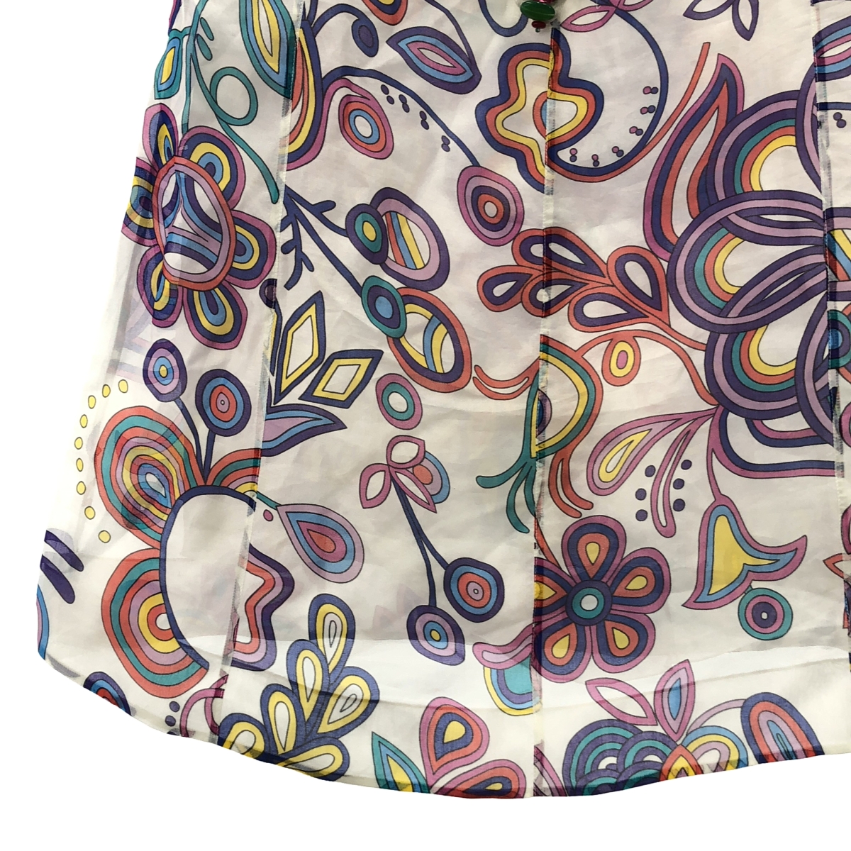 Louis Vuitton / ルイヴィトン ビジュー装飾 ノースリーブ 総柄 シルクワンピース