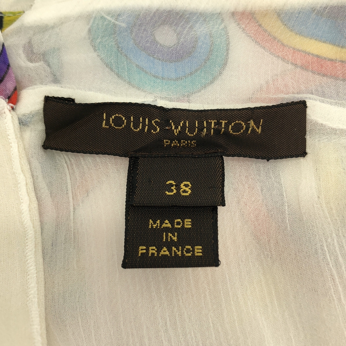 Louis Vuitton / ルイヴィトン ビジュー装飾 ノースリーブ 総柄 シルクワンピース