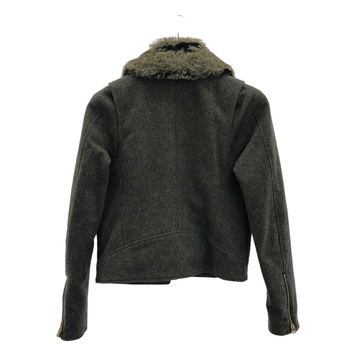 FIDELITY / フィデリティ Thermore / ウール ライダースジャケット / 着脱可ファー付き / キルティング総裏地