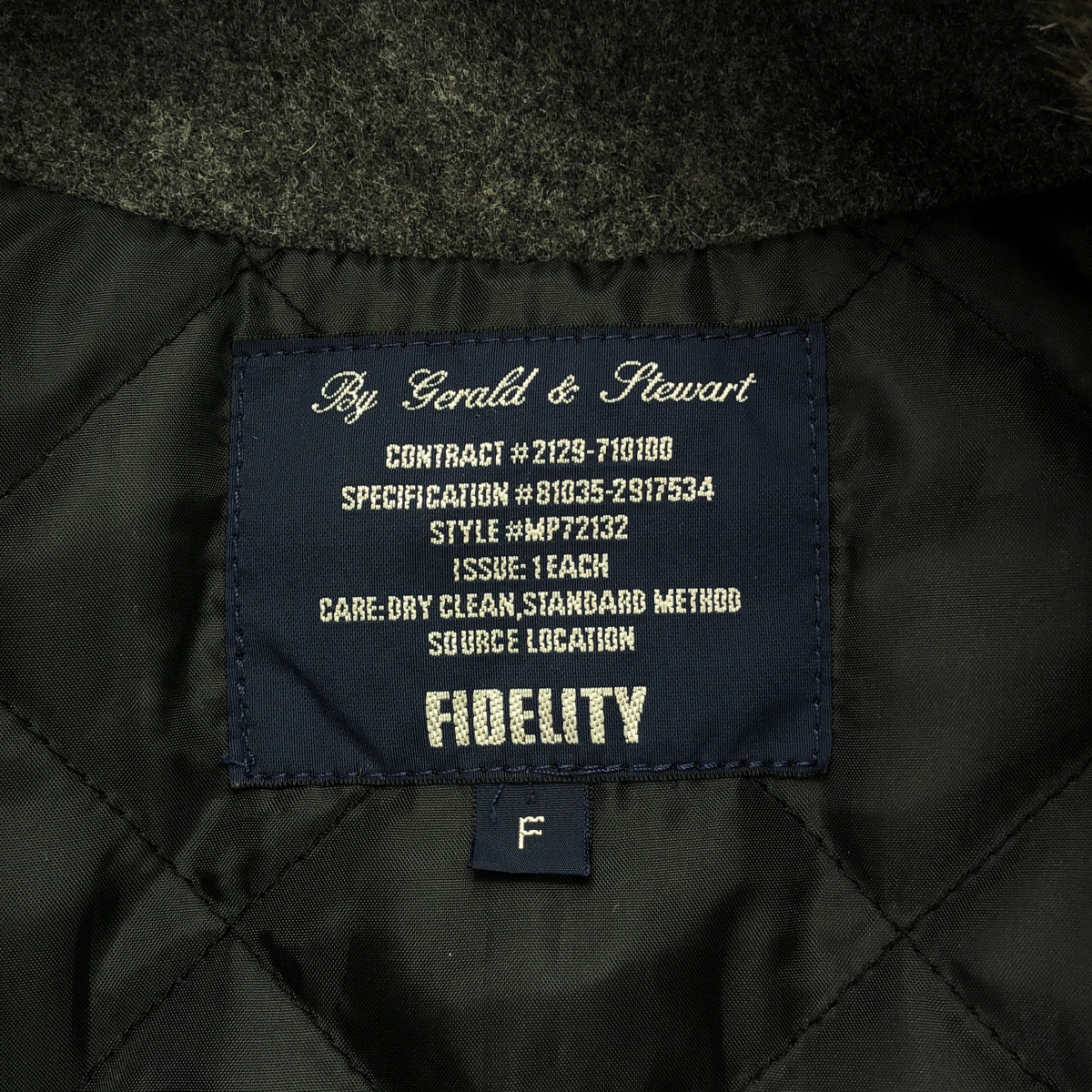 FIDELITY / フィデリティ Thermore / ウール ライダースジャケット / 着脱可ファー付き / キルティング総裏地