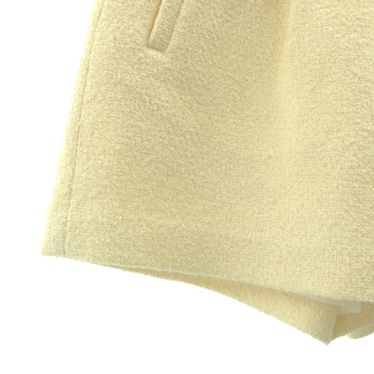 その他 ウール混 サイドジップ タック ショートパンツ