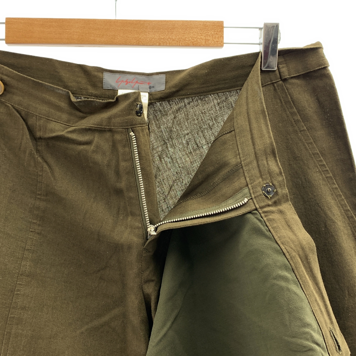 YOHJI YAMAMOTO +NOIR / ヨウジヤマモトプリュスノアール リネン シルク 変形 ラップ パンツ