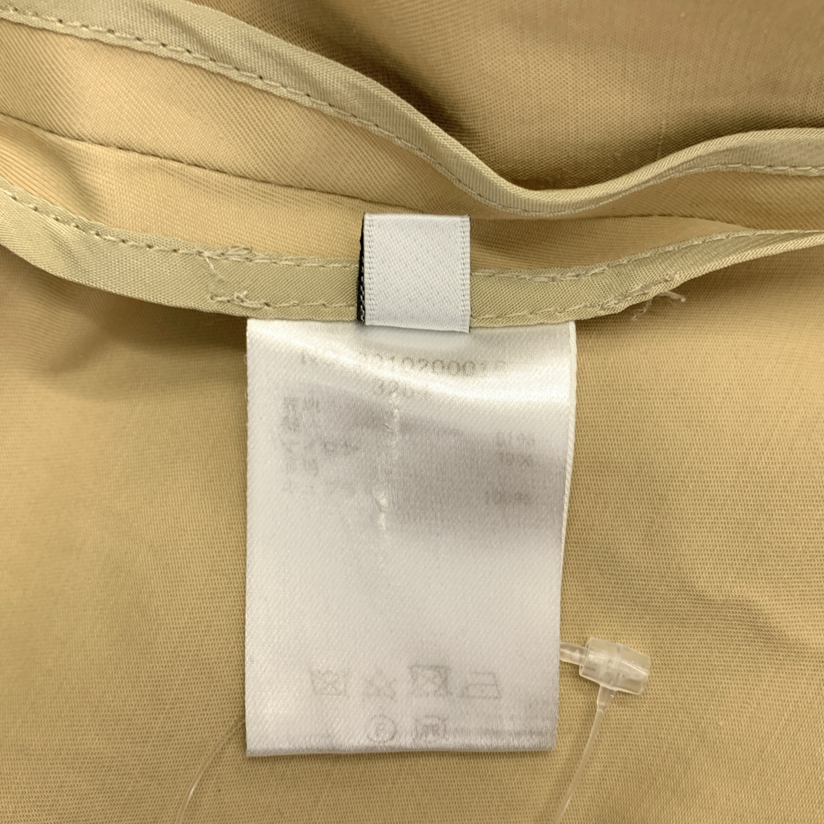 ebure / エブール ベルテッド ノーカラー トレンチコート