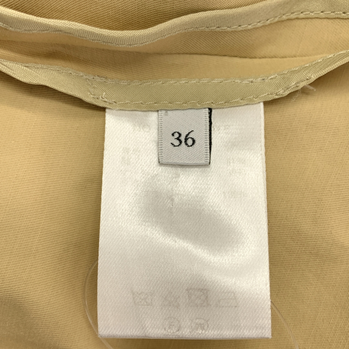 ebure / エブール ベルテッド ノーカラー トレンチコート