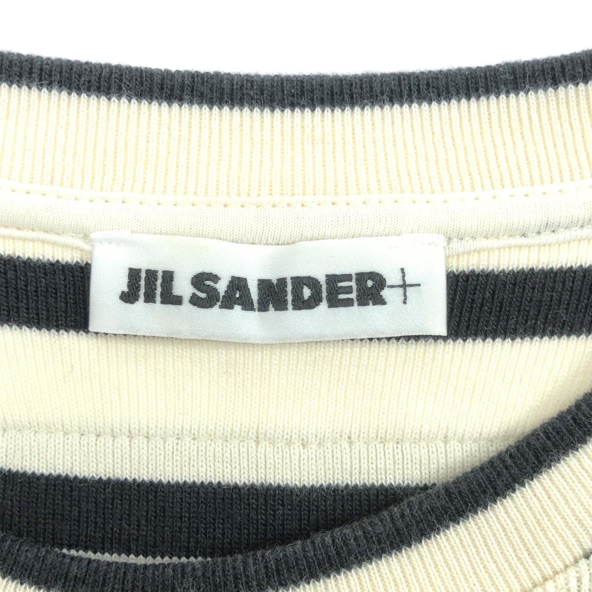JIL SANDER+ / ジルサンダープラス ロゴパッチ ボーダー Tシャツ