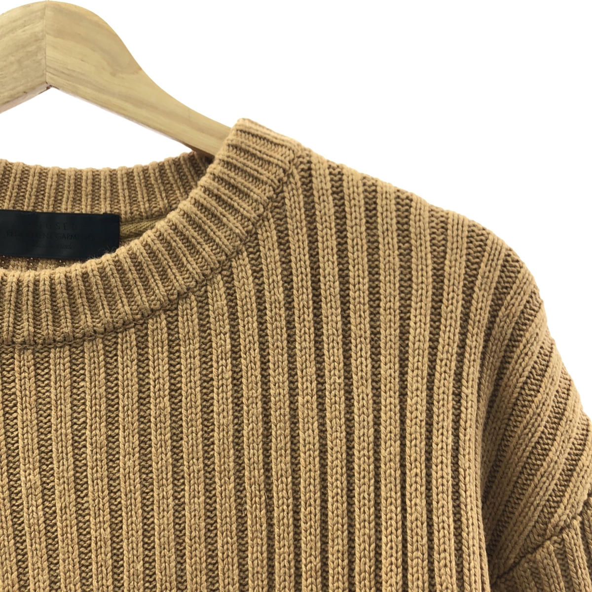 UNUSED / アンユーズド RIB CREW NECK KNIT / リブ クルーネック スリット ニット セーター