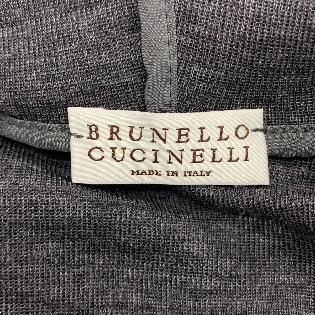 BRUNELLO CUCINELLI / ブルネロクチネリ ウール ビジュー装飾 ハイゲージニット パーカー
