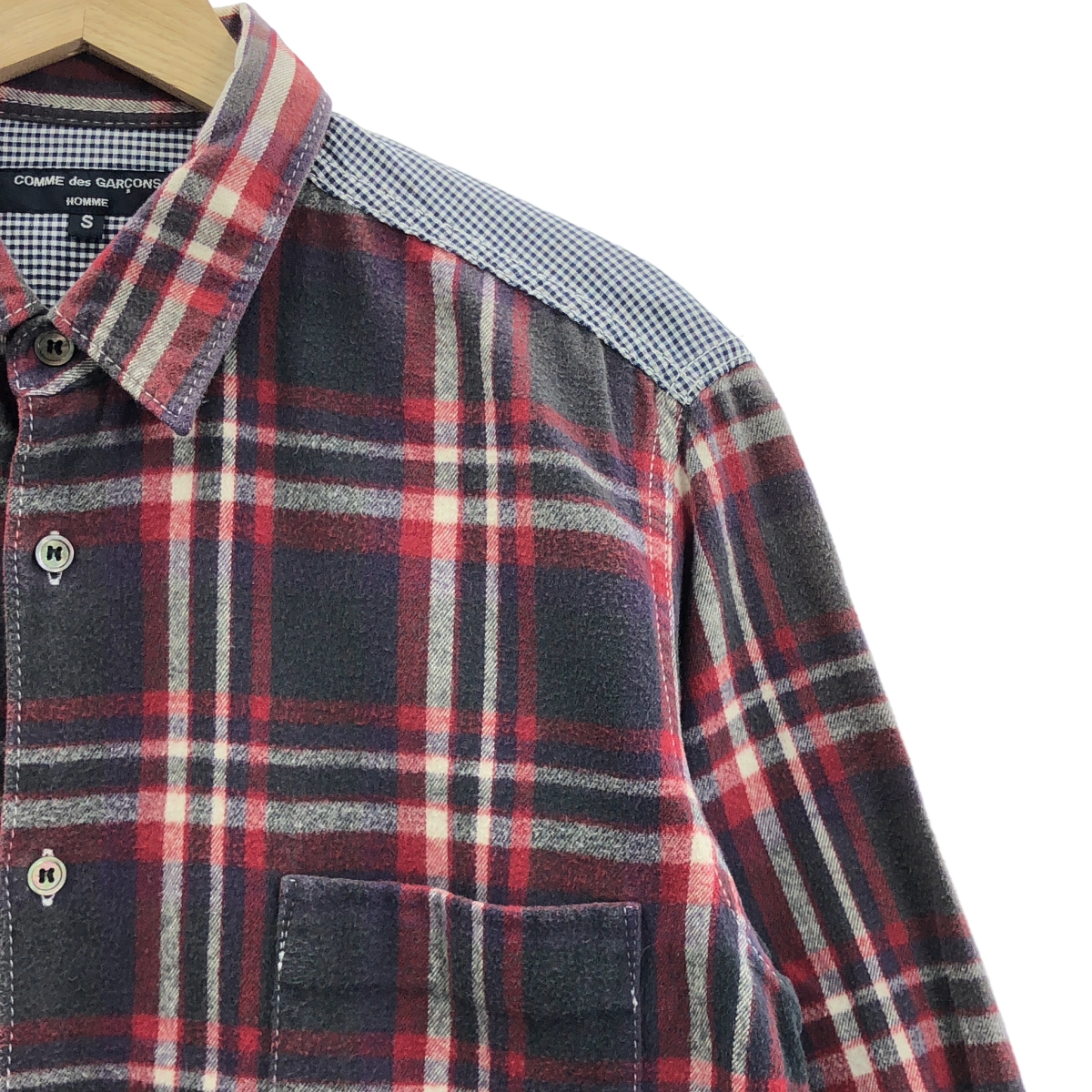 COMME des GARCONS HOMME / コムデギャルソンオム 背面切替 チェック フランネル シャツ