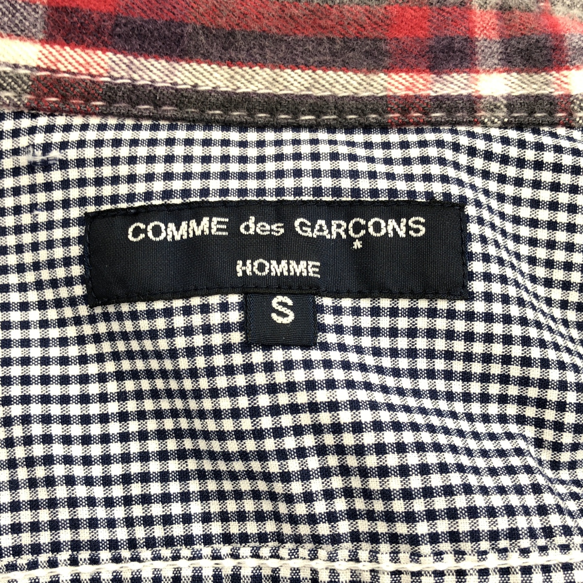 COMME des GARCONS HOMME / コムデギャルソンオム 背面切替 チェック フランネル シャツ
