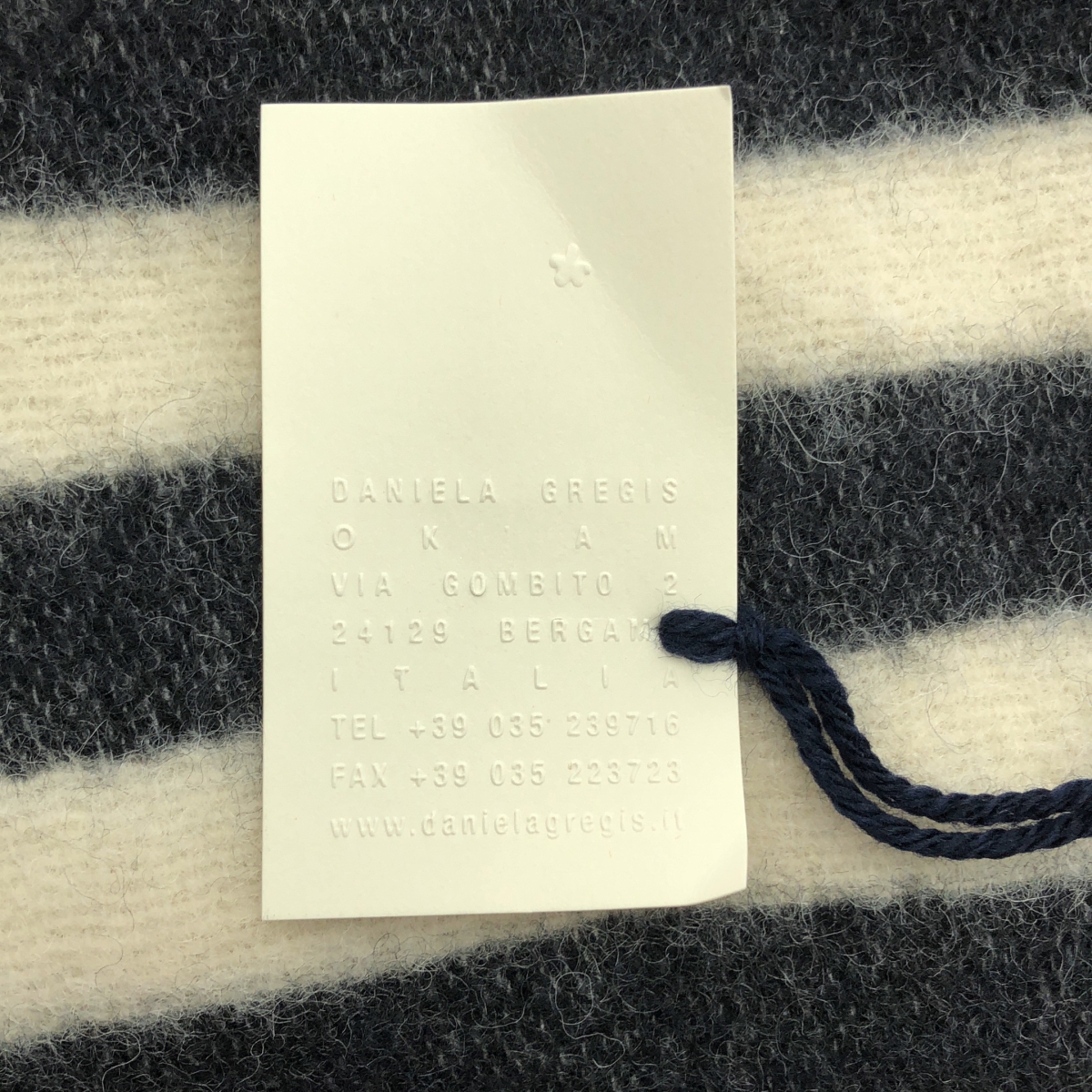 DANIELA GREGIS / ダニエラグレジス ウール 縮絨 ボーダー ハンド トートバッグ