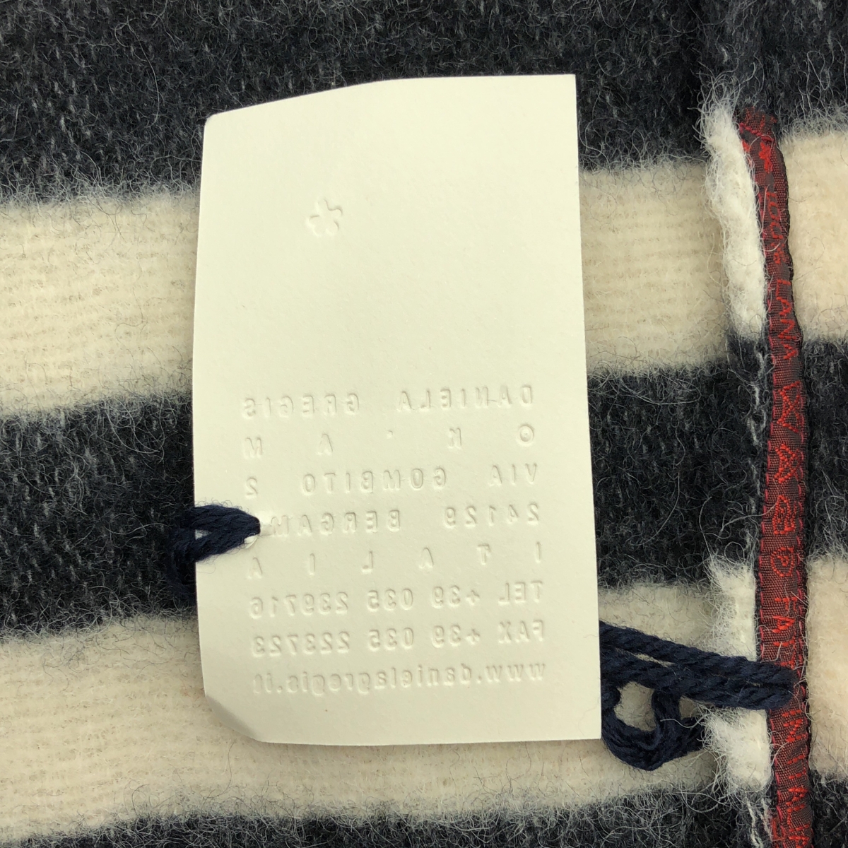 DANIELA GREGIS / ダニエラグレジス ウール 縮絨 ボーダー ハンド トートバッグ