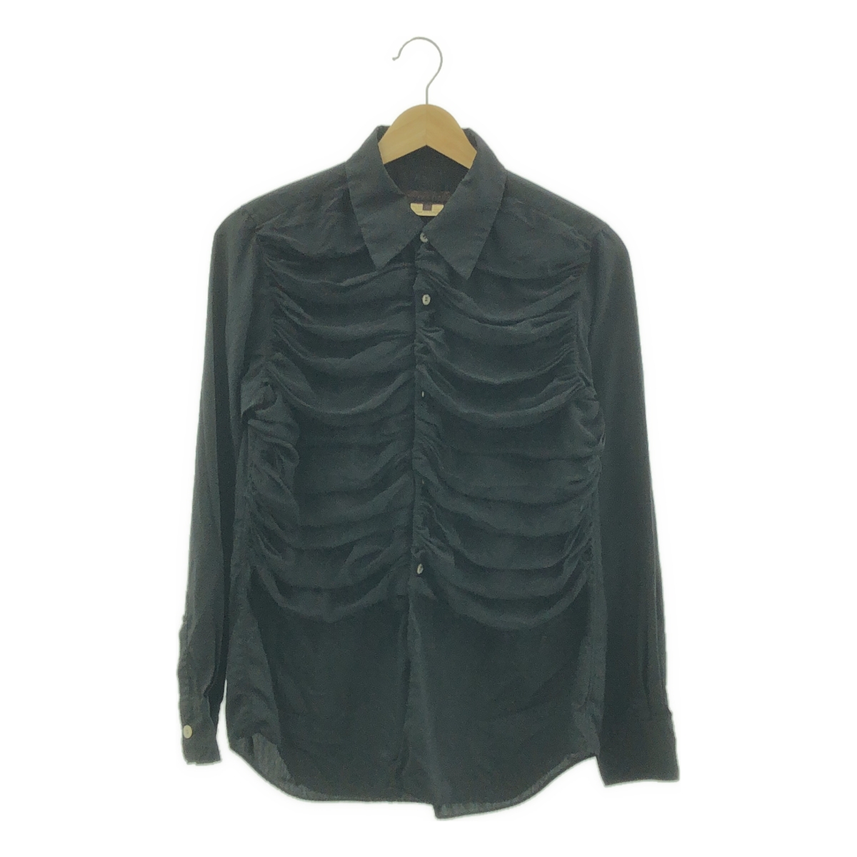 COMME des GARCONS / コムデギャルソン ポリエステル 製品加工 ギャザー ボリューム シャツ ブラウス