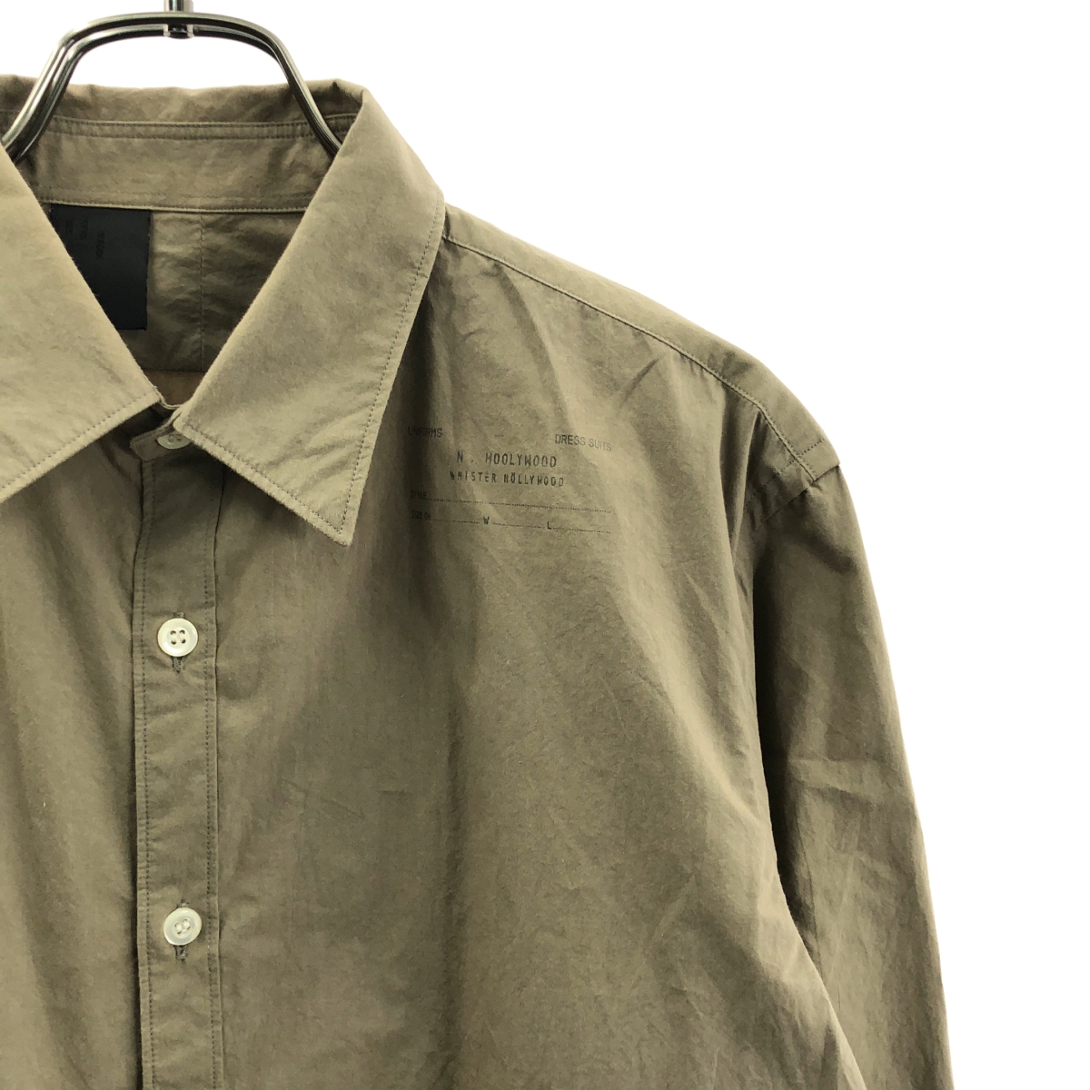 N.HOOLYWOOD / エヌハリウッド コットン ポプリン スタンプシャツ