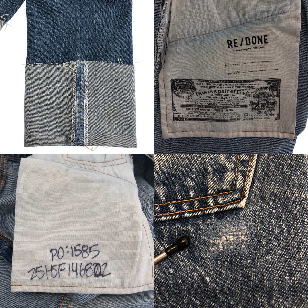 Levi's / リーバイス RE/DONE リダン / ロールアップボタンフライデニムパンツ