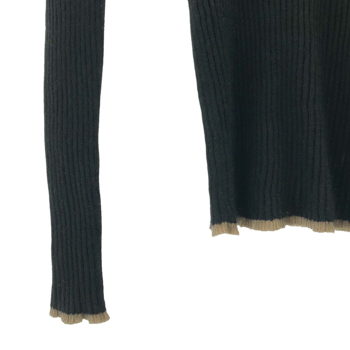 CHANEL / シャネル カシミヤ シルク リブ クルーネックニット