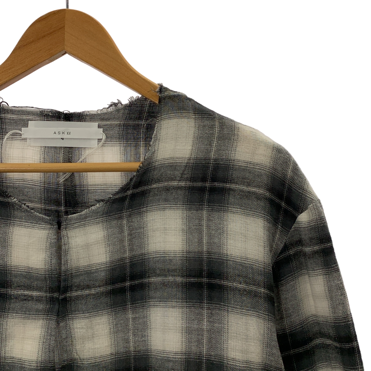 その他 オンブレチェック スキッパーシャツ